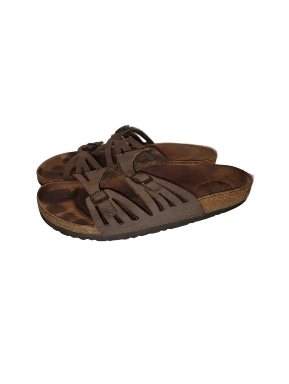 BIRKINSTOCK'S "Grenada" Brown Leather Slide Sandals Womens 10-10.5 / 41
